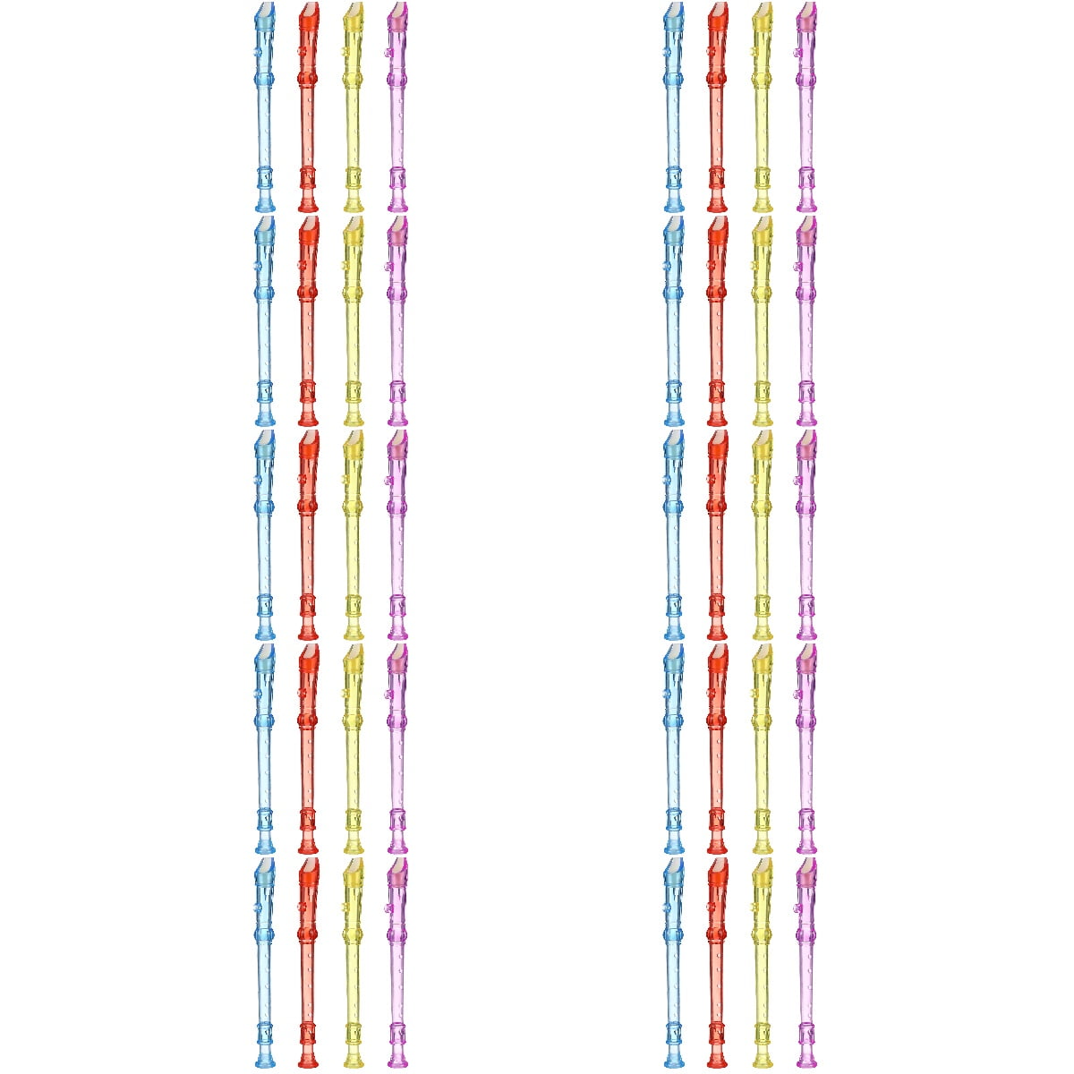 10 Pack Descant Flute Musical Instrument for Kids Six Sound Holes ...