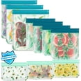 thumbnail image 1 of 10 Pack Dishwasher Safe Reusable PEVA Food Storage Bags, Leak proof Reusable Freezer Bags for Food Storage Home Organization Traval & Make-up BPA FREE for Food Storage Home BPA FREE for Salad Fruit, 1 of 5