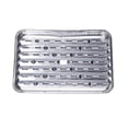 thumbnail image 1 of 10 Pack Disposable Aluminum Grill Pans With Holes, Broiler Pans For Oven, Ribbed Bottom Surface For BBQ Foil Drip Roast Trays, 1 of 5