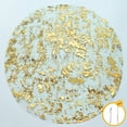 thumbnail image 1 of 10 Pack Disposable Gold Placemats with 2 Pcs Silverware Set, Metallic Round 6.7 Inch Foil Mesh Pressed Fall Table Mates Doilies for Dining Table Wedding Birthday Party Holiday Home Decorations, 1 of 8