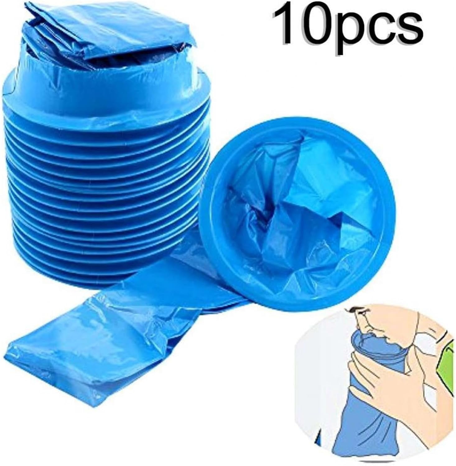 Sacchetti Per Vomito Monouso - 10 Pezzi Da 1000 Ml | Per Viaggi, Auto E Mal Di Movimento | Impermeabili E Sigillati