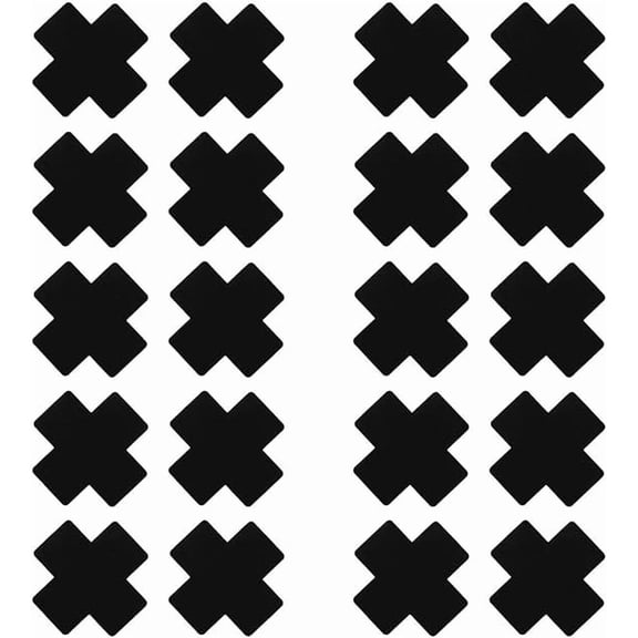 10 Pack Disposable X, Plus Sign, Cross Adhesive Satin Nipple Cover Pasties Stickers