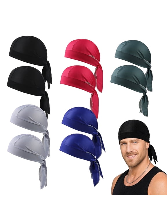 10 Pack Do Rag Bandana Skull Cap,Moisture Wicking Quick Dry Helmet Liner for Motorcycle Cycling Running Outdoor Sports,Men Women