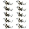 thumbnail image 1 of 10 Pack Door Lever Handle and Lock Set Lara Privacy by Villar Home Designs Silver, 1 of 5