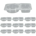 thumbnail image 1 of 10-Pack Double Compartment Disposable Condiment Cups with Lids, BPA-Free Plastic Sauce Containers for Takeout, Food Prep, and Lunchbox Organization, Ideal for Restaurants, Picnics, and Meal Planning, 1 of 9