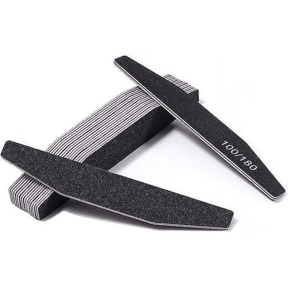 10 Pack Double Sided Nail File Emery Grit Manicure Manicure Tools Curved Nail Files For Home And Salon