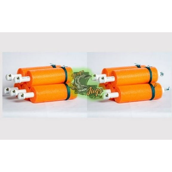 Doug's Jugs Orange Catfish Fishing Jugs 10 Pack