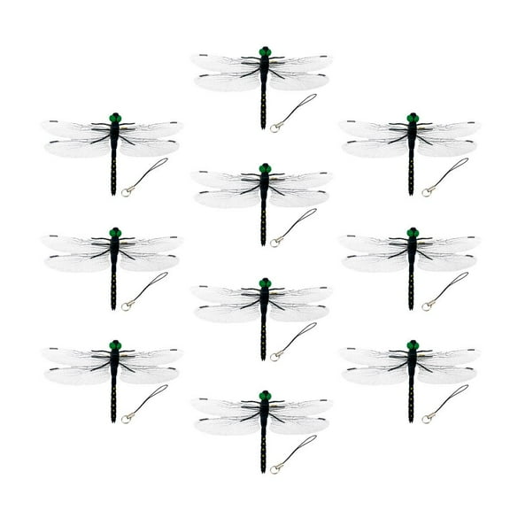 10 Pack Dragonfly Clip Bug Repellent, 3D Fake Dragon Flies with Clip to Keep Bug Away, Dragon Fly Clips for Bugs Repellent Decor, Decoy Clips for Garden Yard Patio Decorative Outdoor