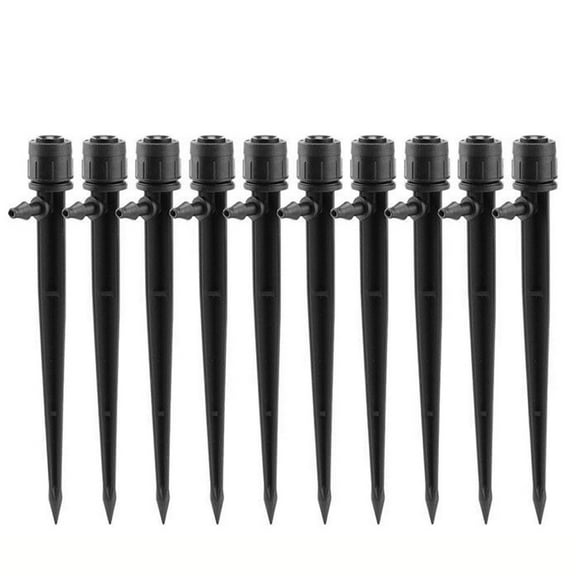 10 Pack Drip Irrigation Sprinklers for Garden Watering - 360 Degree Rotating Emitter Drippers with 4/7mm Hose Connection