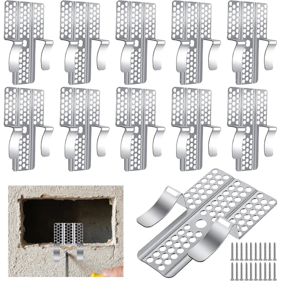 10-Pack Drywall Repair Clips with Screws, Steel Drywall Clips Repair Hardware, Dry Wall clips for Repair of 1/2 and 5/8 Inch Panels(xxw)