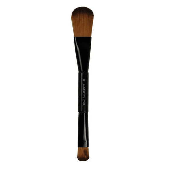 10 Pack Dual End Complexion Concealer and Foundation Makeup Brush, Dual Head Brush for Flawless Application, Dense Flat Side for Foundation, Tapered End for Precise Concealer, Smooth, Bulk, Black