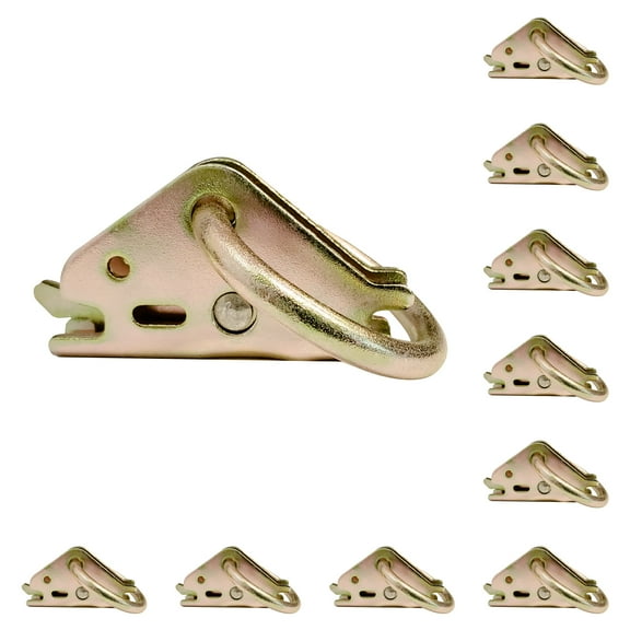 10 Pack E Track 2" O Ring Tie Down Fitting for Enclosed Trailer Tie Down Strap