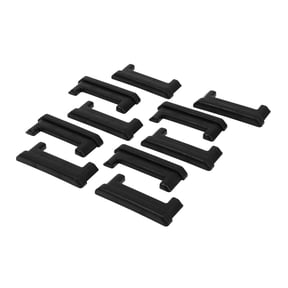 (10 Pack) E-Track Rail End Caps for Horizontal E Track | Black Plastic End Protector Cap for Horizontal E Track Tie-Down Rails in Enclosed/Utility Trailers, Cargo Vans, Pickup Trucks