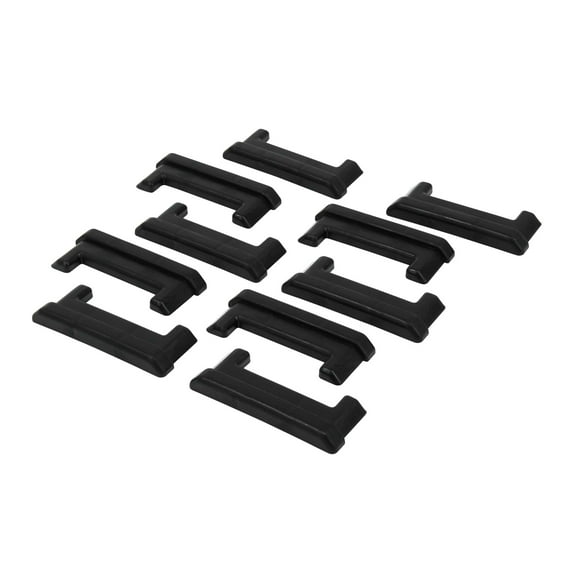 (10 Pack) E-Track Rail End Caps for Horizontal E Track | Black Plastic End Protector Cap for Horizontal E Track Tie-Down Rails in Enclosed/Utility Trailers, Cargo Vans, Pickup Trucks