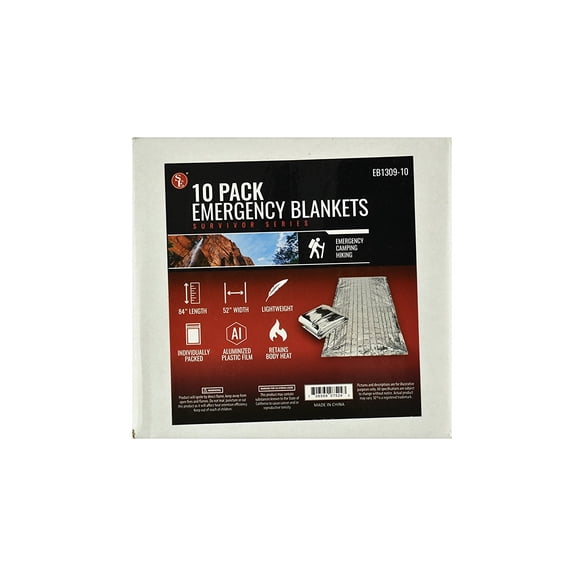 (10 Pack) EB1309-10 Emergency Blanket By SE