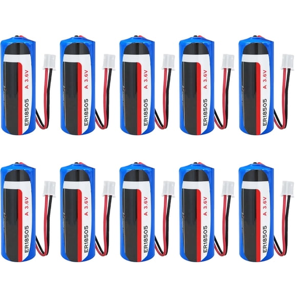 10-Pack ER18505 4000mAh 3.6V A Lithium Battery High Capacity Batteries for Household and Office Devices