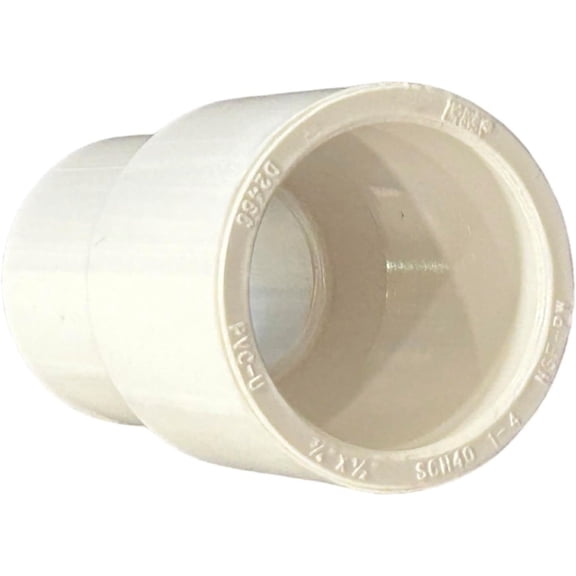 10-Pack, ERA Schedule 40 PVC-U Fitting, 3/4" x 1/2" Reducing Coupling, NSF-PW Certified