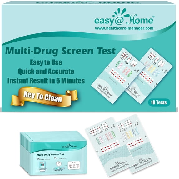 Easy@Home 6 Panel Instant Urine Drug Test Kit, 10 Pack