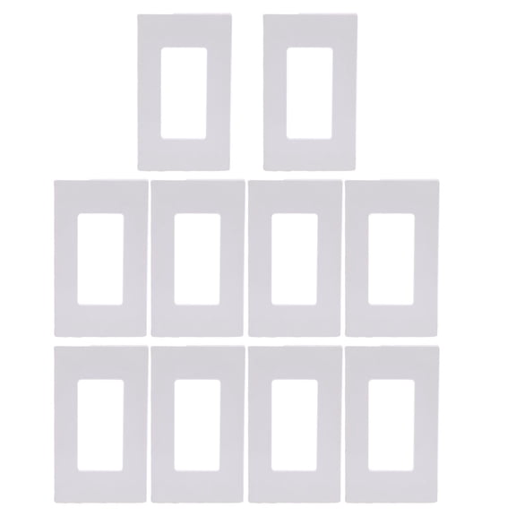 10-Pack Easy Installation Snap-On Wallplate Mounts Compatible with Standard Decora 1-Gang Outlet Cover, Durable ABS Material Bracket Kit, 4.7 x 2.8 Inches / 12 x 7 cm Mounting Support with Screws