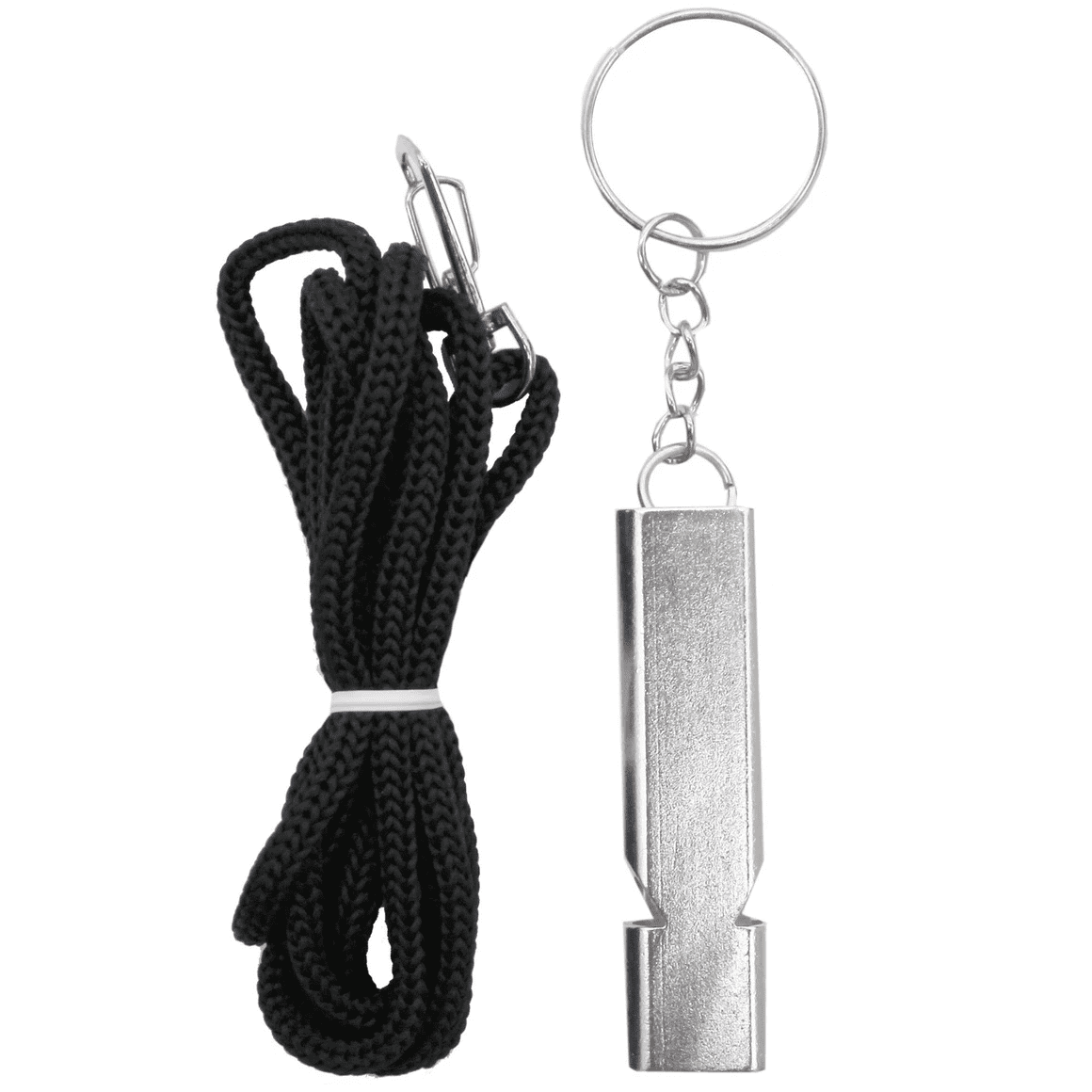 10 Pack Emergency Whistle, Keychain, Black 20 in Lanyard, Compact Safety Whistle for Outdoor Adventures, Sports, Travel, Daily Use, Features Whistle Codes for Quick Emergency Signaling, Bulk
