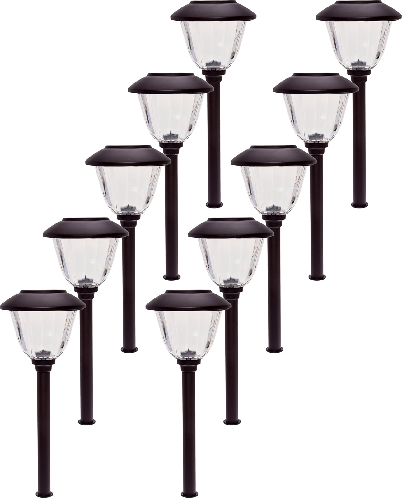 10 Pack Energizer Stainless Steel LED Outdoor Solar Stake Path Lights (Bronze)