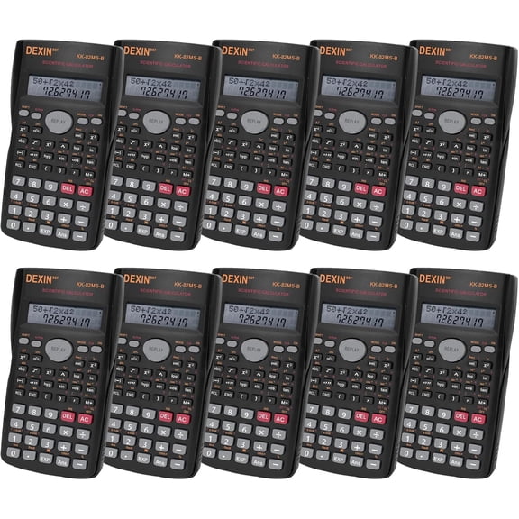 10 Pack Engineering Scientific Calculators, 2-Line Display Function Calculator, Math Calculator Ideal for Student Teacher Middle School, College and Offices