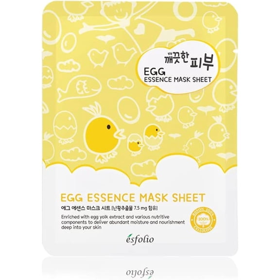 (10 Pack) Esfolio Pure Skin Egg Essence Korean Face Mask Sheet Soothing Moisturizing