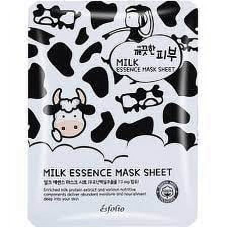 (10 Pack) Esfolio Pure Skin Milk Essence Korean Face Mask Sheet Soothing Moisturizing