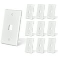 thumbnail image 1 of 10-Pack Ethernet Keystone Wall Plates, Single Gang RJ45 Wall Plates for RJ45 Keystone Jack and Modular Inserts, Matte, White, 1 of 9