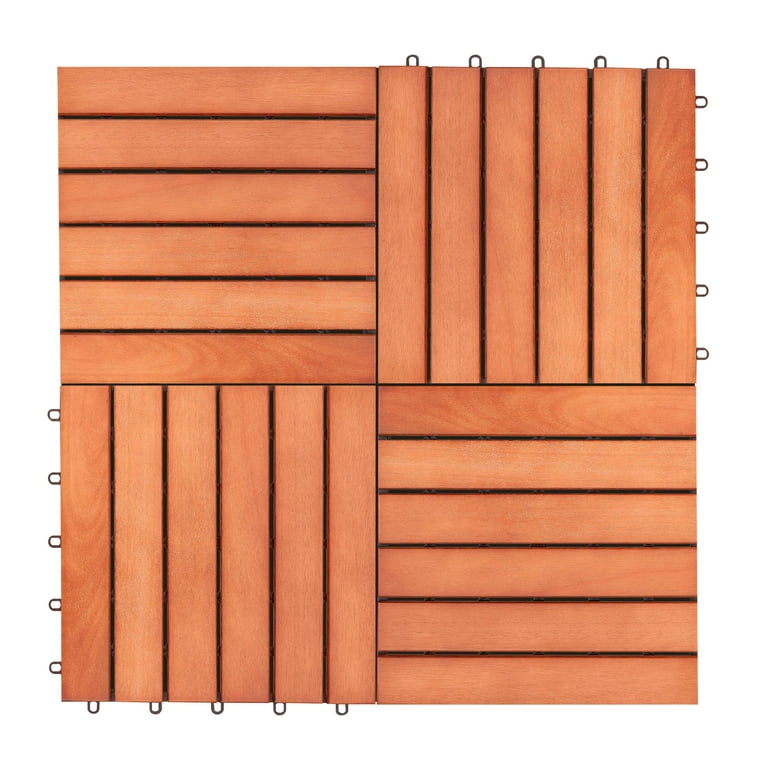 6 Slat Eucalyptus Interlocking Deck Tile 6 Slat Eucalyptus Interlocking Deck Tile