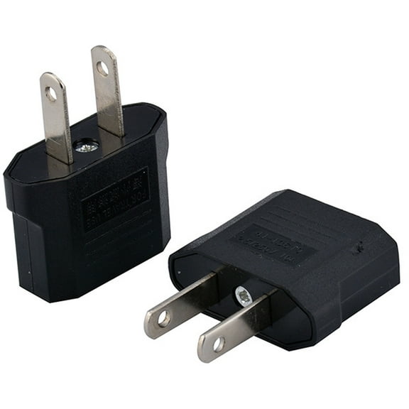 10 Pack Europe EU to USA Adapter Travel Power Converter Plug Black