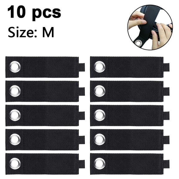10 Pack Extension Cord Holder Organizer, Heavy Duty Storage Straps Fit with Garage Hooks and Pool Hose Hangers