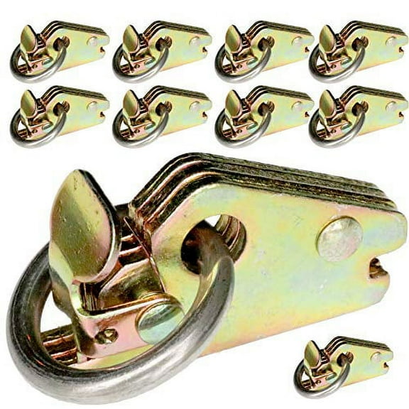 (10 Pack) Extra Heavy-Duty E-Track O Ring Tie-Down Anchors - DKG STRAPS