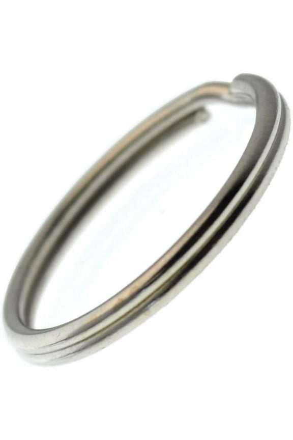 10 Pack - Extra Large Key Rings - 1.25 Inch Heat Treated & Lead Free - Heavy Duty Sturdy Metal Split Ring Keychains by Specialist ID