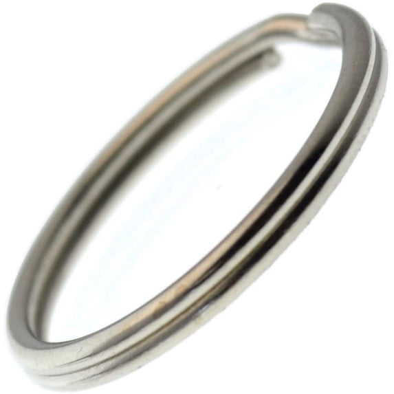 10 Pack - Extra Large Key Rings - 1.25 Inch Heat Treated & Lead Free - Heavy Duty Sturdy Metal Split Ring Keychains by Specialist ID