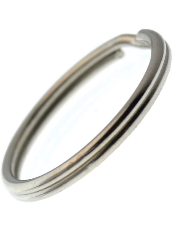 10 Pack - Extra Large Key Rings - 1.25 Inch Heat Treated & Lead Free - Heavy Duty Sturdy Metal Split Ring Keychains by Specialist ID