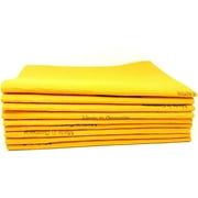 10 Pack Extra Large Original German Shammy Cloths Chamois Towels Absorbent Super Shammy for Pets, Parenting Tool Cleaning for Home and Commercial Use Wholesale Bulk (Orange)