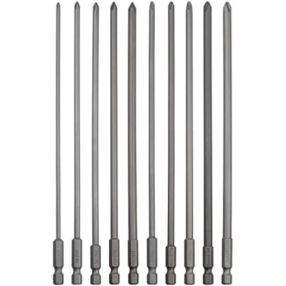 10 Pack Extra Long Phillips Screwdriver Bit Sets, 1/4 Inch Hex Shank Magnetic Screwdriver Bits Cross Head S2, 8 Inch$$Tools & Hardware Other