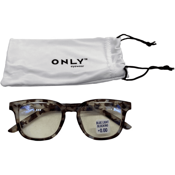 10 Pack Eyewear The Performer Multi Speckled Crystal Frame Rubberized Blue Light Blocking Glasses with Microfiber Case, Durable Comfortable Screen Protection for Work, Digital Use, Bulk, Brown