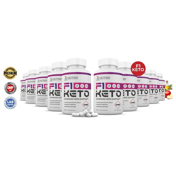 (10 Pack) F1 Keto ACV Pills 1275mg Alternative to Gummies Dietary Supplement 600 Capsules