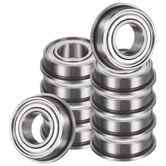 10 Pack F688ZZ Flanged Ball Bearings, 8 x 16 x 5mm Double Shielded Chrome Steel Deep Groove Bearing, ABEC5