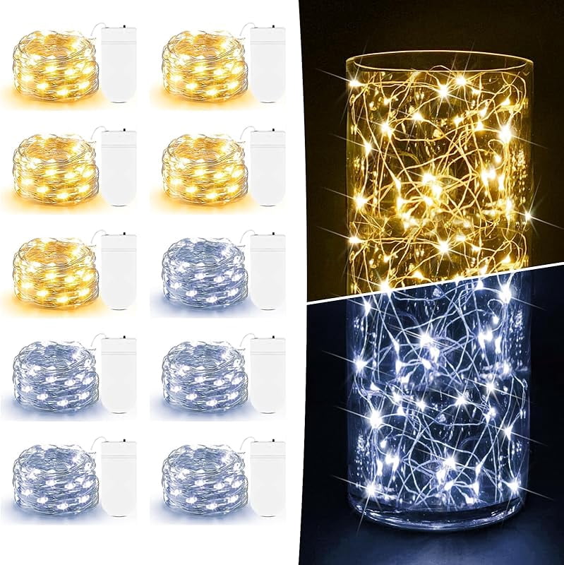 Led String Light Craft 10 Pack Fairy Lights Battery Operated - 7ft 20 LED Twinkle Lights ...