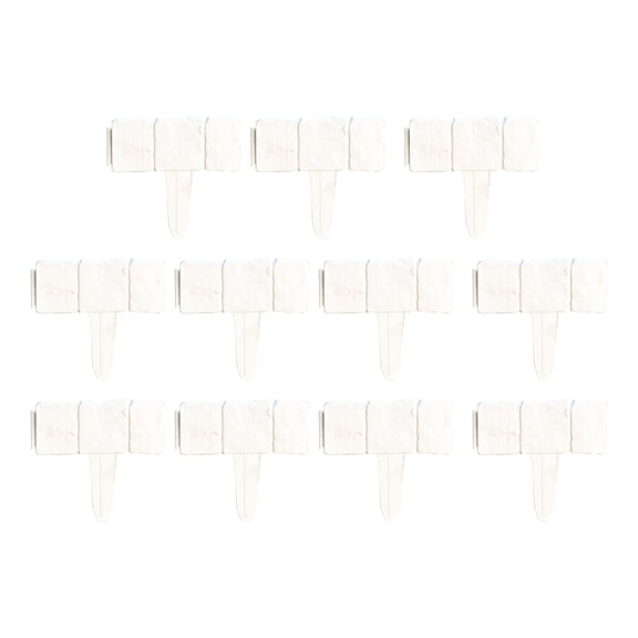 10 Pack Faux Stone Garden Edging Border, Plastic Artificial Cobblestone Block Edging for Landscaping, Garden Edging Fence for Flower Beds Lawn