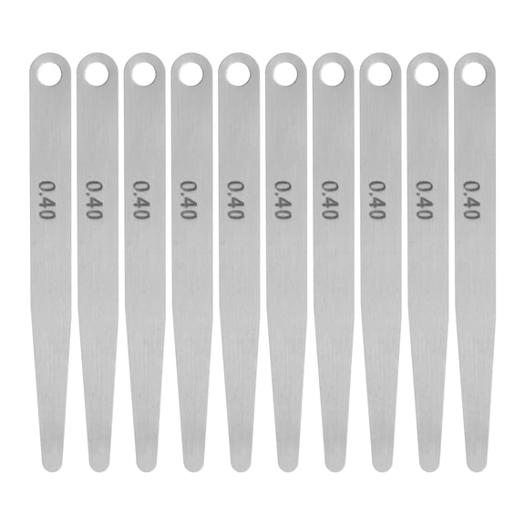 Uxcell 10 Pack Feeler Gauge 0.4mm Thickness Gauge 65MN Steel Metric Gap Measuring Tool