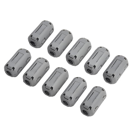 10 Pack Ferrite Ring Core Grey Clip-On Ferrite Core Noise Suppressor Cable Clips