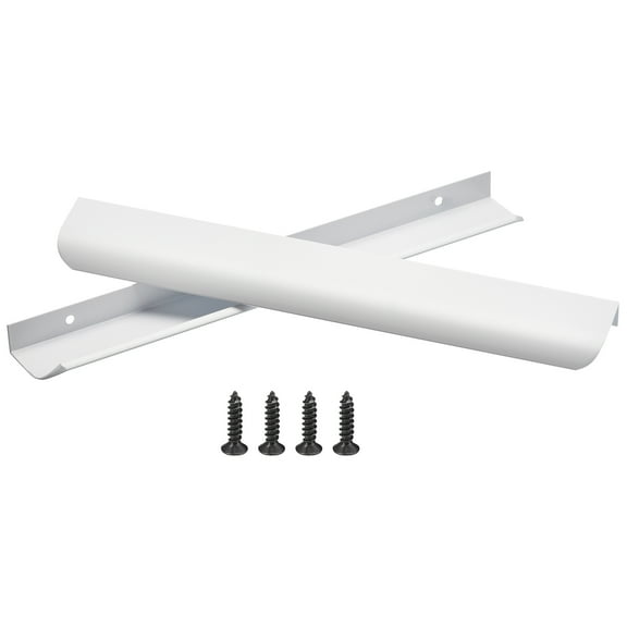 10 Pack Finger Edge Pull Cabinet Handles 7.5 Inch (192mm) Hole Center Kitchen Drawer Handles Knobs White