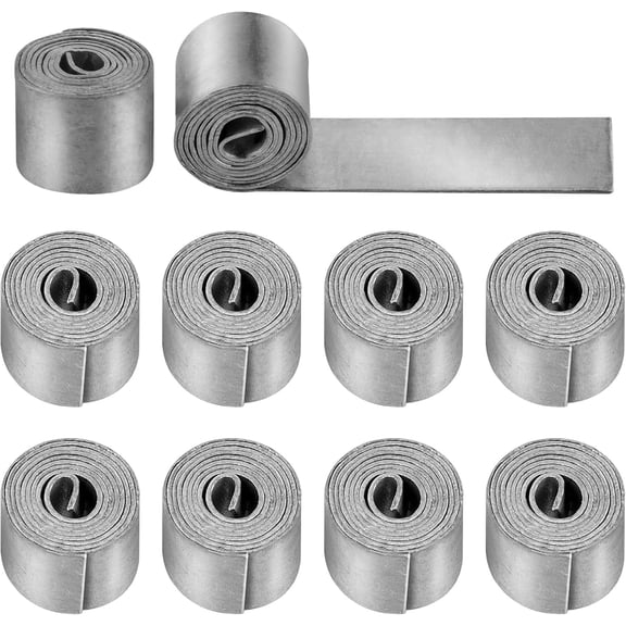 10 Pack Fishing Lead Roll, 1oz Per Roll, Fishing Weights Sinkers Soft Lead Sheet Strips Crafting Weight 0.6mm-10 Rolls 0.6mm-10 Rolls