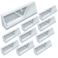 thumbnail image 1 of [10 Pack] Fits 15" [External Length] Baseboard Space | Corner Baseboard Register by Handua | Round Type Air Flow Design | Register Vent Cover Grill | Adjustable Lever for Air Flow Control | White, 1 of 8