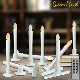YAUNGEL Window Candles, 8 Pack LED Battery Operated Christmas Candles for  Windows with Remote Timer Electric Candle Lights with Removable Candle