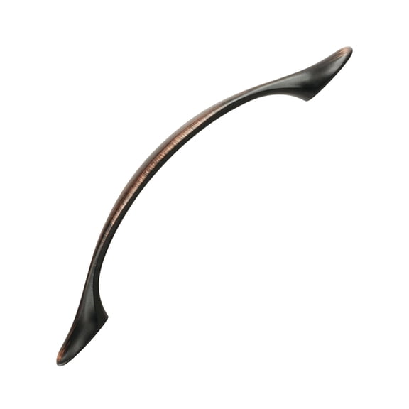 10 Pack Flare Style 3-3/4" (96mm) Inch Center To Center, Overall Length 4-31/32" Brushed Oil-rubbed Bronze, Contemporary Cabinet Hardware Pull / Handle